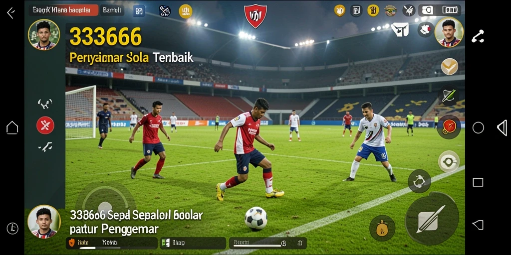 Tampilan gameplay yang mendebarkan dalam permainan sepak bola 333666.