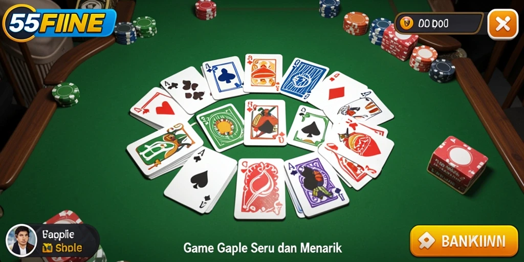 Tampilan utama game Gaple yang seru dan interaktif.