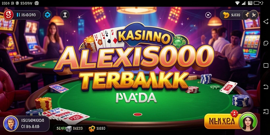Screenshot gameplay ALEXIS500 dengan tampilan kasino yang menarik.