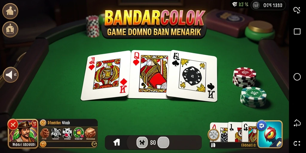 Tampilan gameplay seru dari BANDARCOLOK yang menampilkan aksi domino.