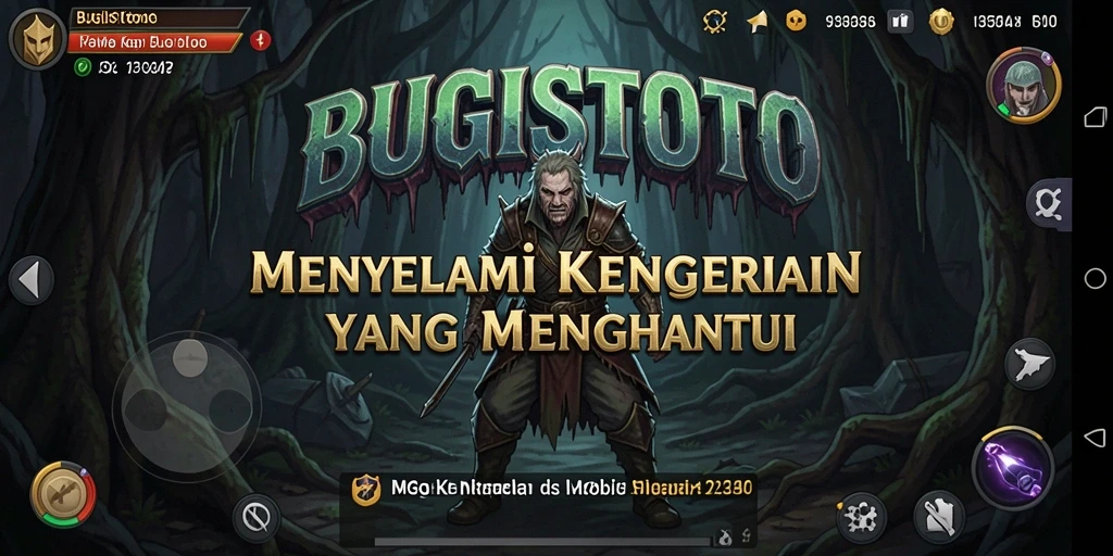 Screenshot menunjukkan suasana mencekam dalam gameplay BUGISTOTO.