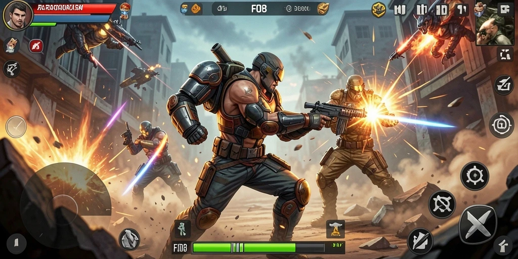 Tampilan gameplay Action menarik dalam F08 dengan aksi yang seru.
