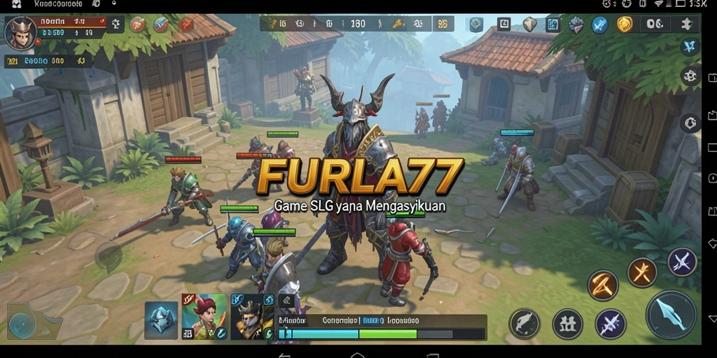 Tampilan gameplay yang mendebarkan dari FURLA77 dalam genre SLG.