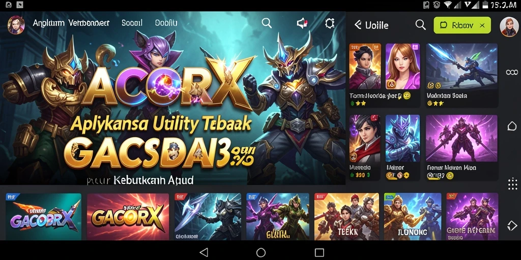 Tampilan antarmuka GACORX yang sederhana dan fungsional.