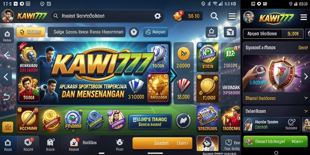 Screenshot KAWI777 menunjukkan pengalaman taruhan olahraga yang menarik.