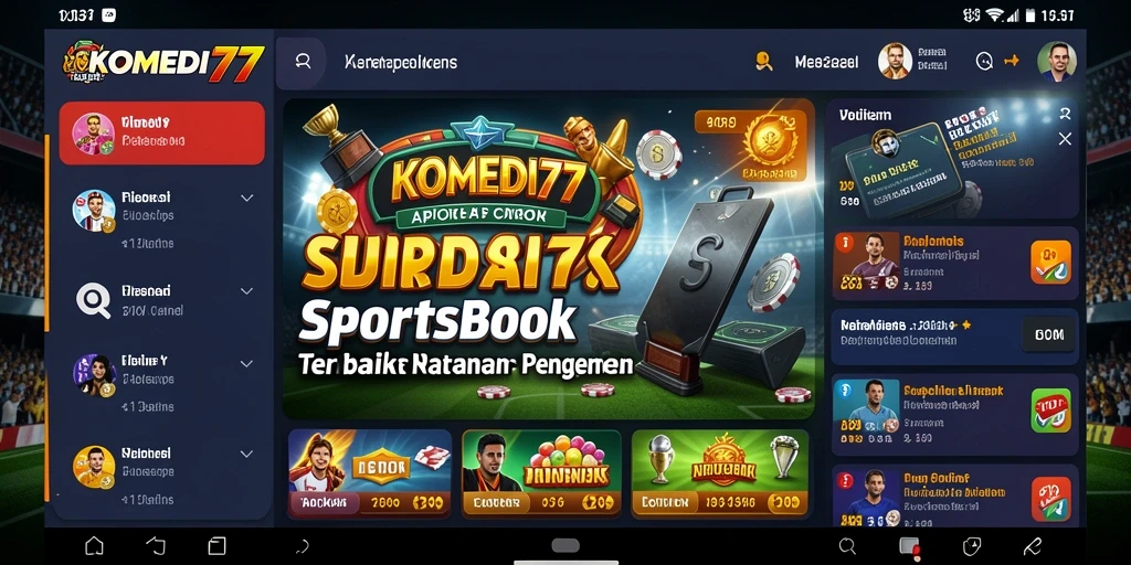 Tampilan antarmuka menarik dan gameplay mudah dipahami dalam KOMEDI77.