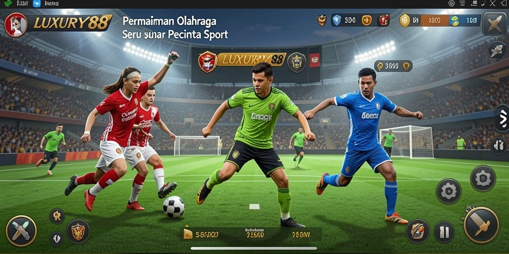 Tampilan gameplay LUXURY88 yang memukau dengan aksi olahraga yang intens.