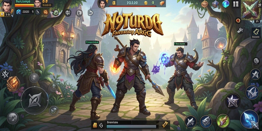 Tampilan gameplay seru dalam N9TURBO yang menunjukkan pertarungan epik.