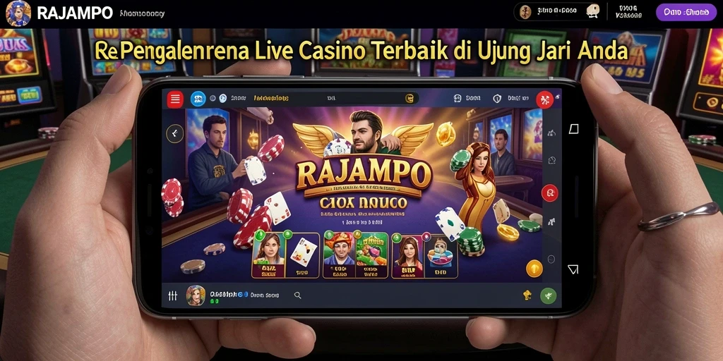 Gameplay Live Casino di RAJAMPO yang seru dan interaktif.