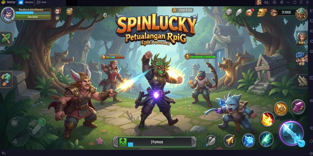 Tampilan menakjubkan dari gameplay SPINLUCKY yang seru.