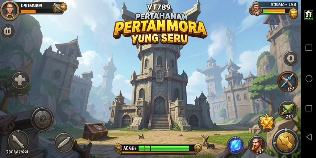 Tampilan gameplay memukau dari Tower Defense VT789 yang mendebarkan.