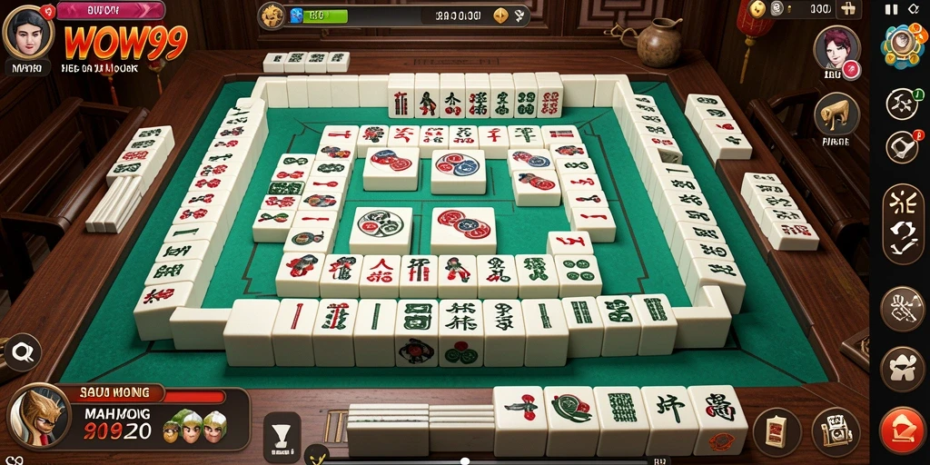 Screenshot gameplay WOW99 menampilkan tantangan Mahjong yang seru.