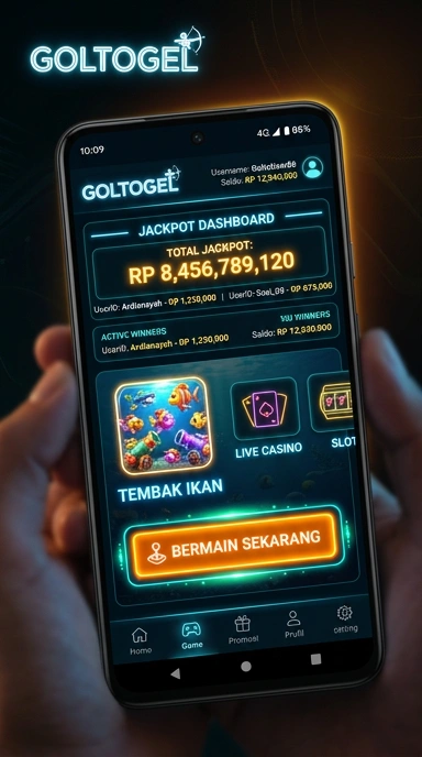 Tampilan utama aplikasi goltogel yang menarik perhatian.